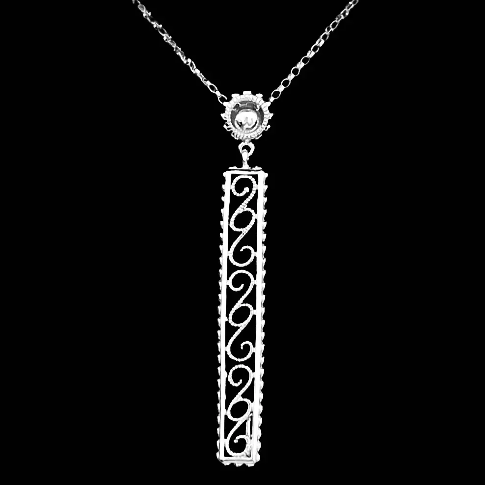 Ace Collection Silver Geometric Shape Pendant