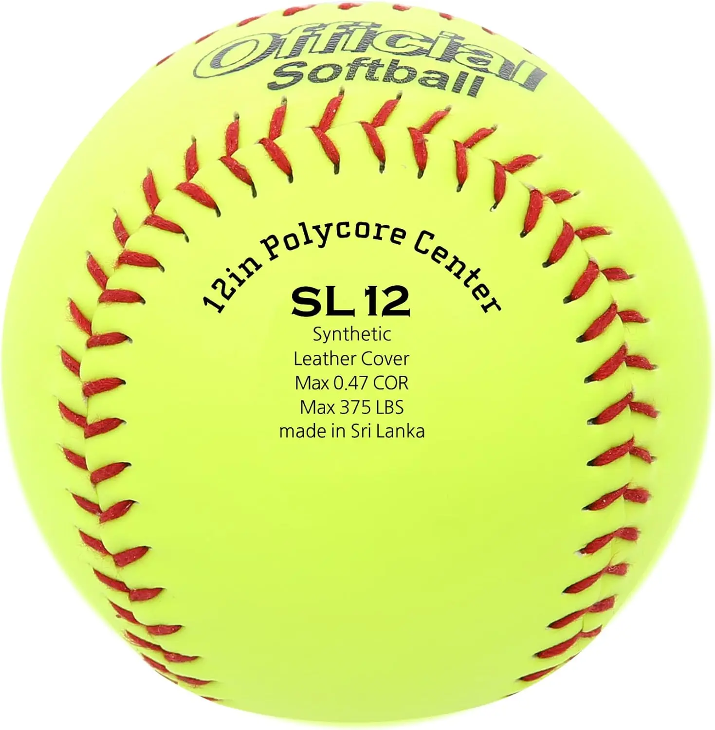 SL-12 Softballs 6 Pack -12 Inch Official Size and Weight Softball Game, Training Ball for Games, Batting, Fielding, Pitching Softball, Practice Softballs.