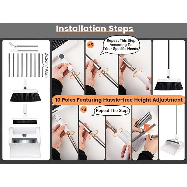 3 in 1 Broom and Dustpan Set 2 in 1 Cleaning Brush Foldable 4 in 1 Broom Combo Multi Function Cleaning Tool for Home Office Dorm Dust Removal 3 in 1 Broom and Dustpan Set 2 in 1 Cleaning Brush Foldable 4 in 1 Broom Combo Multi Function Cleaning Tool for Home Office Dorm Dust Removal