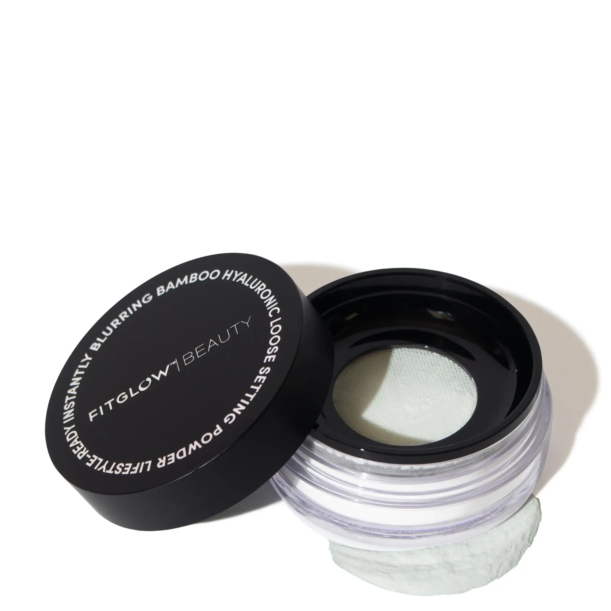 Fitglow Beauty Green Bamboo Hyaluronic Loose Setting Powder – Redness Diffusing, Blurring & Oil Control