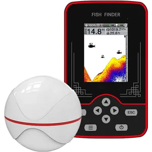 Portable Kayak Fish Finder - Fish Depth Finder for  - Rechargeable Transducer Fishing Gear Kayak Fishing Accessories Fishfinder - Fish Finders & Depth Finders