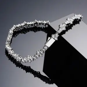 durable stylish Christmas Gifts Diamond-Encrusted Airplane Chain Bracelet 6.5mm Hip-Hop Style Hand-Set Diamonds CZ Diamonds Unisex Secure Clasp Design accessory jewelry gift stocking stuffer christian baptism