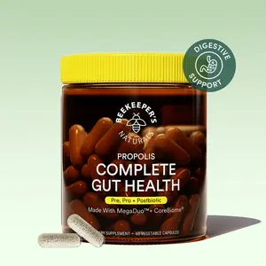 Propolis Complete Gut Health - Pre Pro & Postbiotic Dietary Supplement with Propolis Tributyrin & Probiotics for Digestive Immune Support 60 Capsules