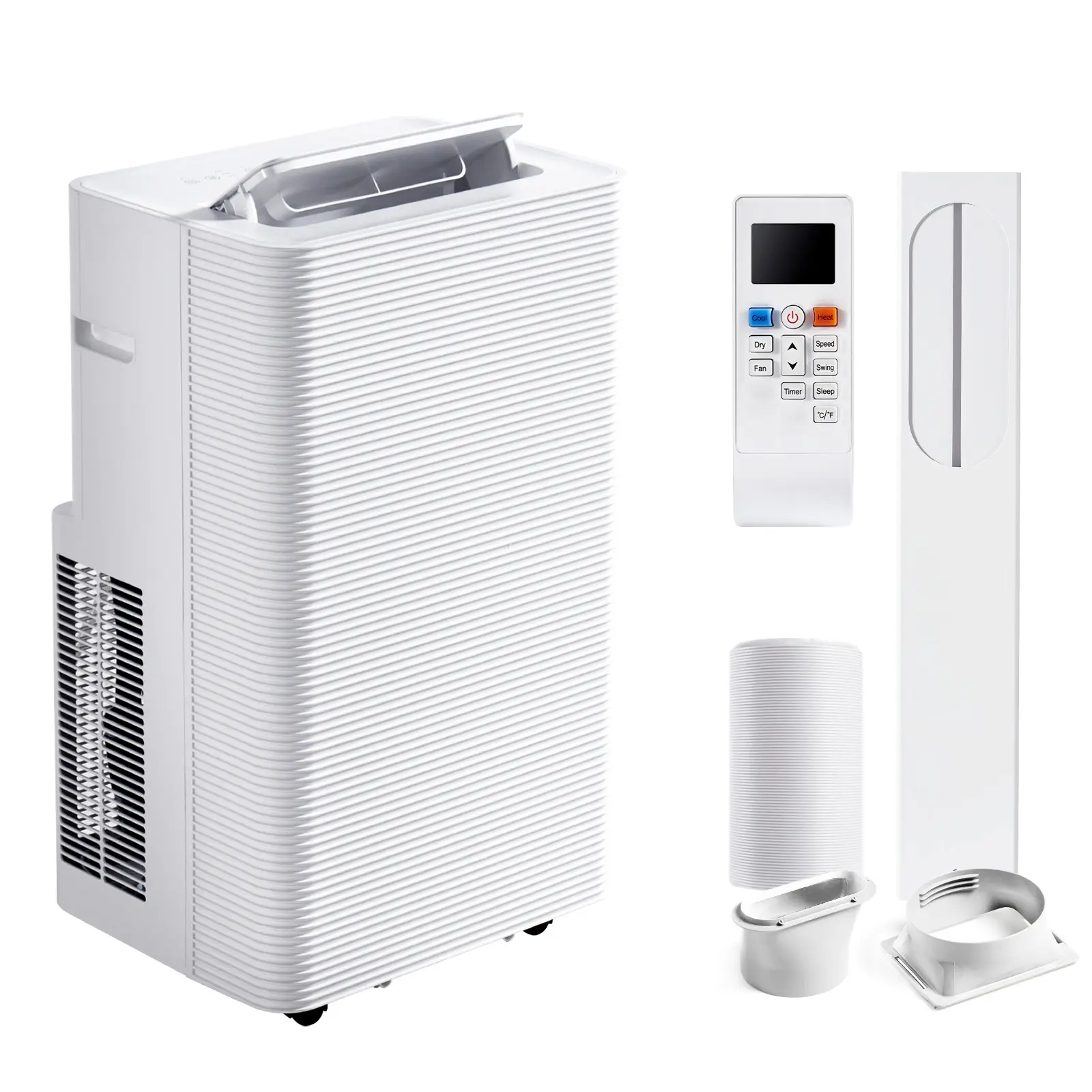 Aoxun 1000BTU-12000BTU 5-in-1 Portable Air Conditioner with Heater, Cools/Heats Up to 400 Sq.Ft, Quiet Unit with Remote, Sleep Mode, Dehumidifier & Portable Fan for Bedroom, Office