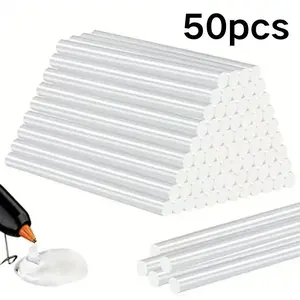 50 Transparent Hot Melt Glue Sticks Set 11mm X 160mm, Non-Toxic No Smoke Odorless, Fast Drying Adhesive, Ideal for Crafts Woodworking Home Decoration, Quick Dry Adhesive