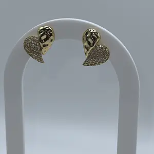 Heart Earrings - Gold Heart Earrings with Heart Design, Ideal for Heart-themed Gifts and Decoration