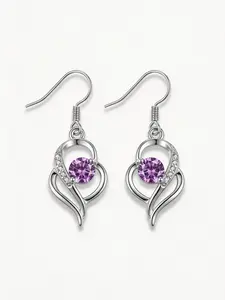 Shiny Heart Design Dangle Earrings, Simple Fashion Versatile Jewelry, Perfect for Daily Wear, Parties, Dates, Birthdays, Anniversaries