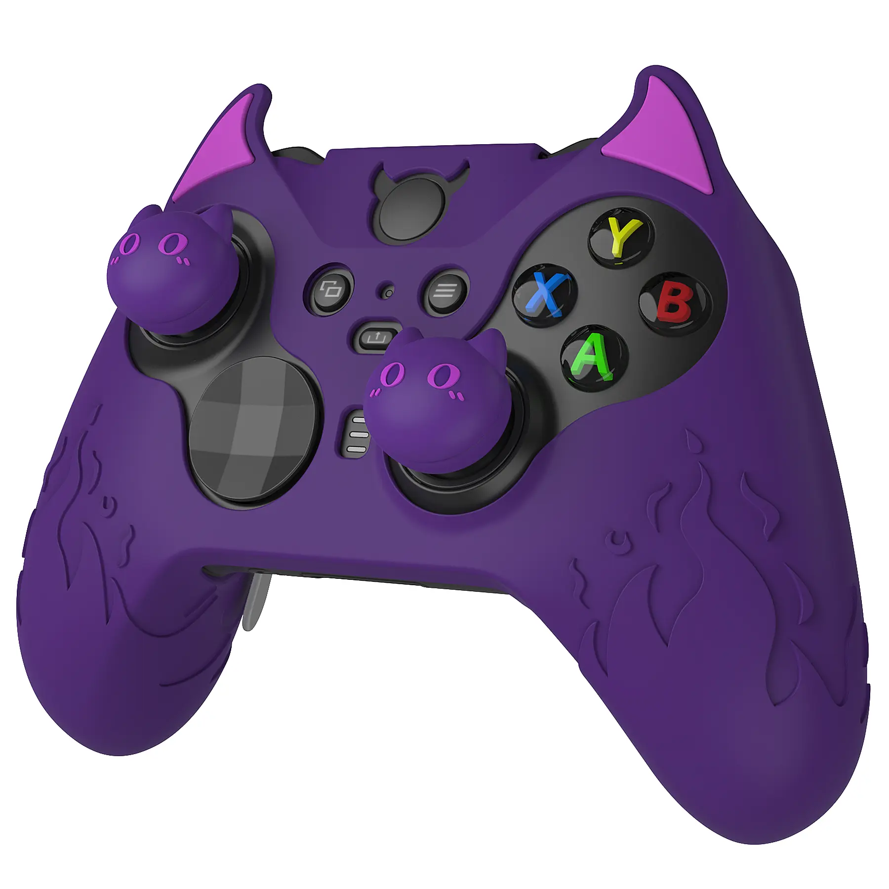 PlayVital Cute Demon Silicone Case Cover for Xbox Elite Wireless Controller Series 2, Kawaii Anti-Slip Shockproof Controller Skin Grip for Xbox Elite Series 2 Core with Thumb Grip Caps