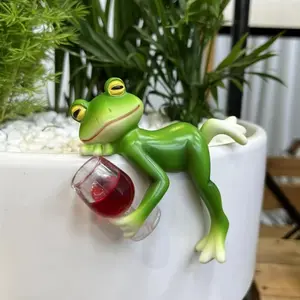 Creative Frog Planter Hanging Resin Craft, Handmade Flower Pot for Outdoor Balcony, Unique Fish Tank Decor, Hanging Planters, Garden Planter