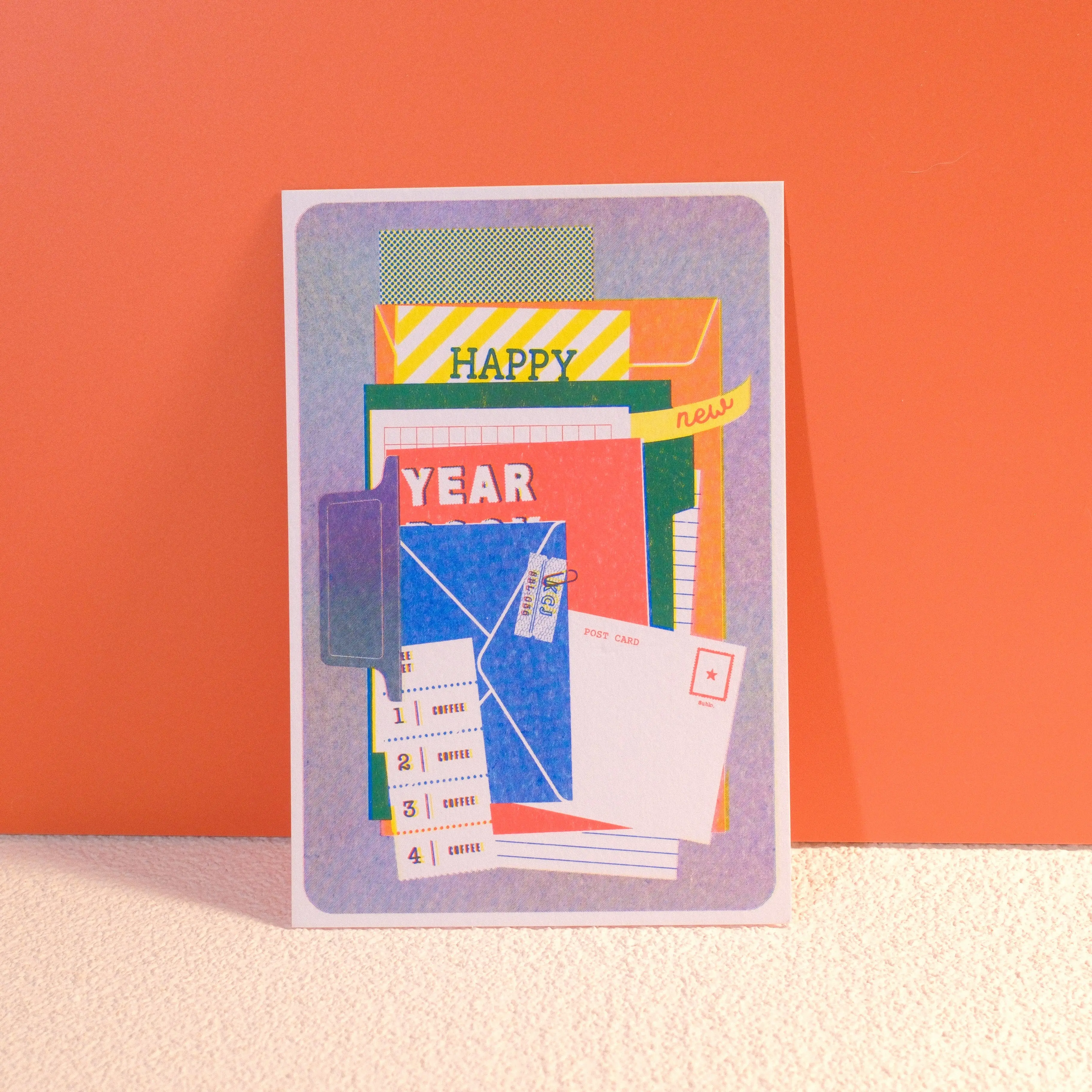 36 Sublo Colorful Paper Motif Postcard – Japanese Indie Illustrated Stationery Card