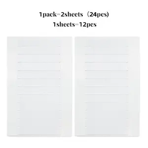 Vlasy Double Sided Adhesive Replacement Tape,Professional Strong for Tape in Extensions,4 x 0.8 cm white