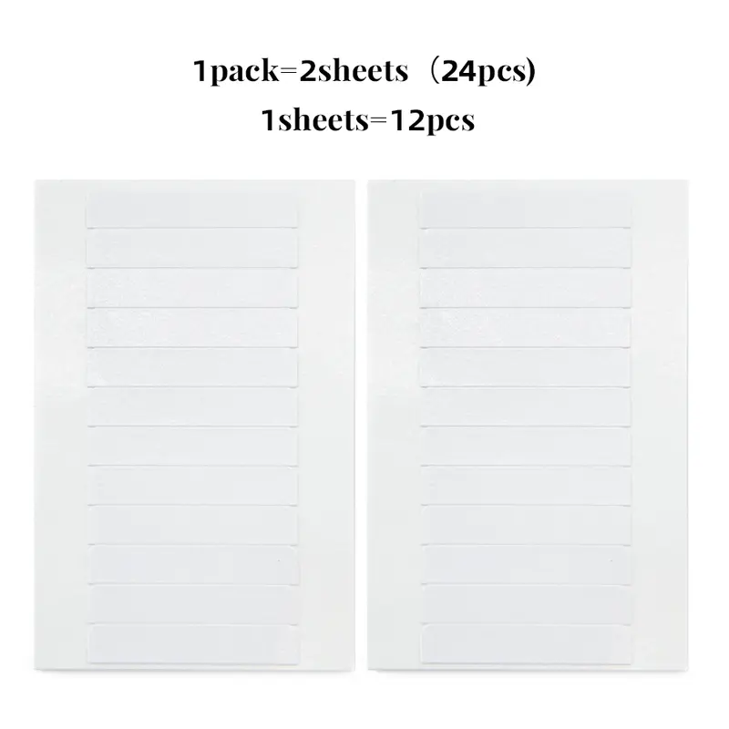 Vlasy Double Sided Adhesive Replacement Tape,Professional Strong for Tape in Extensions,4 x 0.8 cm white