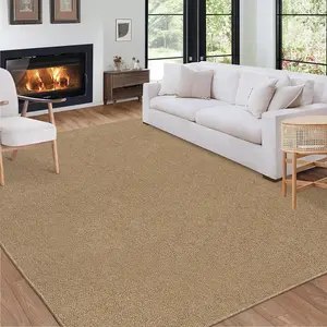 【GARVEE】Modern Rug 5x7 Rug for Living Room Non-Slip Solid Textured Washable Rugs for Bedroom Soft Indoor Throw Rugs Low Pile Non-Shedding Floor Carpet Farmhouse Accent Rug for Dining Room Office Taupe