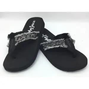 Women's Gypsy Jazz Grey Leopard Flip Flops