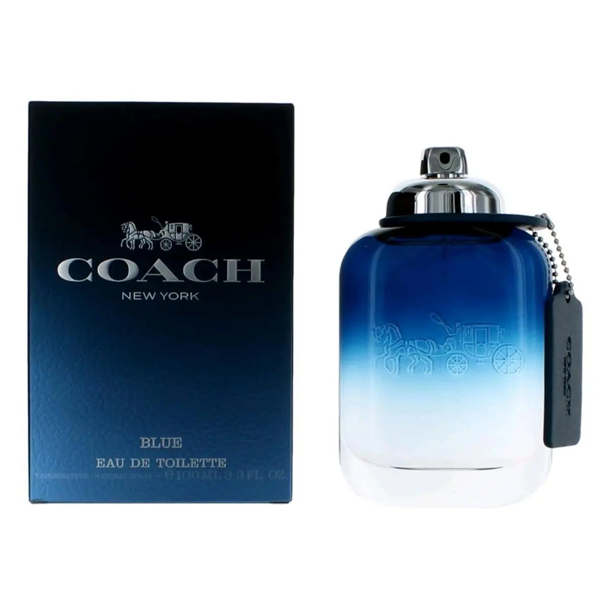 Coach Men's 3.4 oz Blue EDT Spray - Cedarwood Scented Fragrance, Ozonic Accords, Spicy Notes, Absinthe, Earthy Woody Scent Cologne, Edt Scented Cologne, Signature Scent, Bold Fragrance