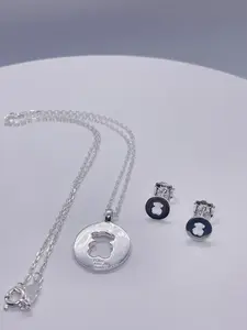 Tous S925 Earrings and Chain 45 CM with Pendant