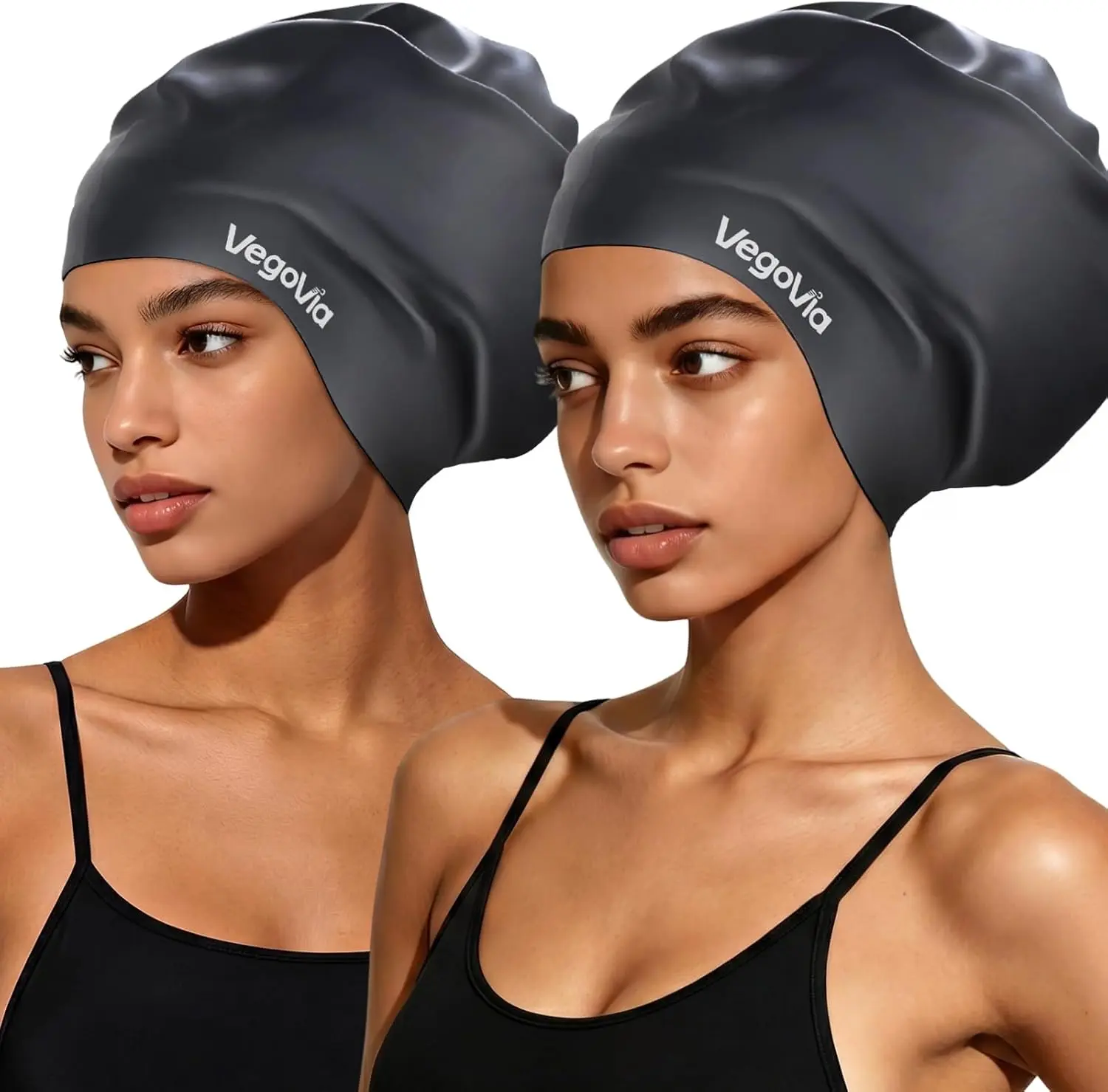 Soft Silicone Swim Cap for Hair, Braids, and Dreadlocks - Waterproof Unisex Swimming Cap with Curve Edge for the Pool, Soft Silicone Swimming Caps, Swimmable Swimming Caps