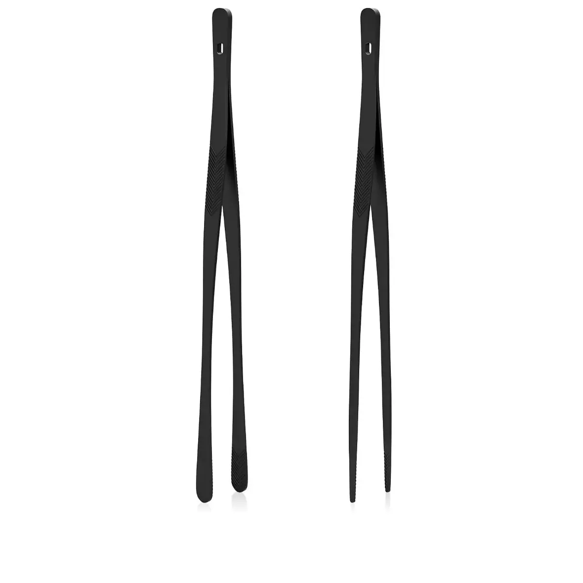 2PCS 12" Stainless Steel Precision Serrated Tongs for Cooking | Professional Chef Tweezers, Ideal for BBQ Pasta Salad & Food Serving, Durable Rust Resistant, Easy to Clean Kitchen Utensils