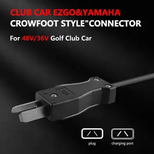 36V 48V Crowfoot Golf Cart Battery Charger Plug DC Cord for EZGO Club Car Yamaha