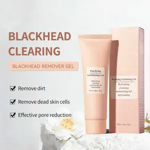QUENX Blackhead Remover Purifying Exfoliating Gel - Single Item, Niacinamide & Centella Pore Minimizer, Gentle Face & Body Dead Skin Cell Remover, 1.76oz Deep Cleansing Peel Gel