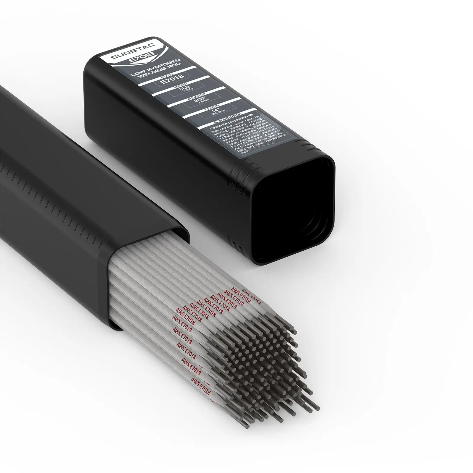 Sunstac E7018 5LB Welding Rods 3/32" 1/8" x 14", Low Hydrogen Coated Carbon Steel Stick Electrodes ARC Welding Supplies