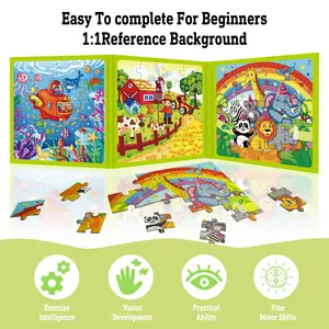 60 Pcs Magnetic Puzzle Set, Farm Animal & Underwater Creature Jigsaw Toys, Fun Sudoku Educational Magnets. Portable Travel Activity Games, Perfect Road Trip Essentials, Great Gift for Boys Girls Toddlers Ages 2-6Deals for You Days