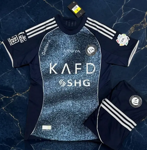 [BUY 1 GET 1 FREE] Men's Al Nassr Soccer Jersey Set - Buy Shirt Get Shorts FREE!- Al Nassr Away Soccer Jersey Set with Shorts - Men's Athletic Training Football Kit