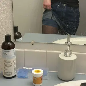 Genleck Women's High-Waisted Denim Skort | Built-in Shorts & Side Slit Skirt Womenswear Fitted Button skirts