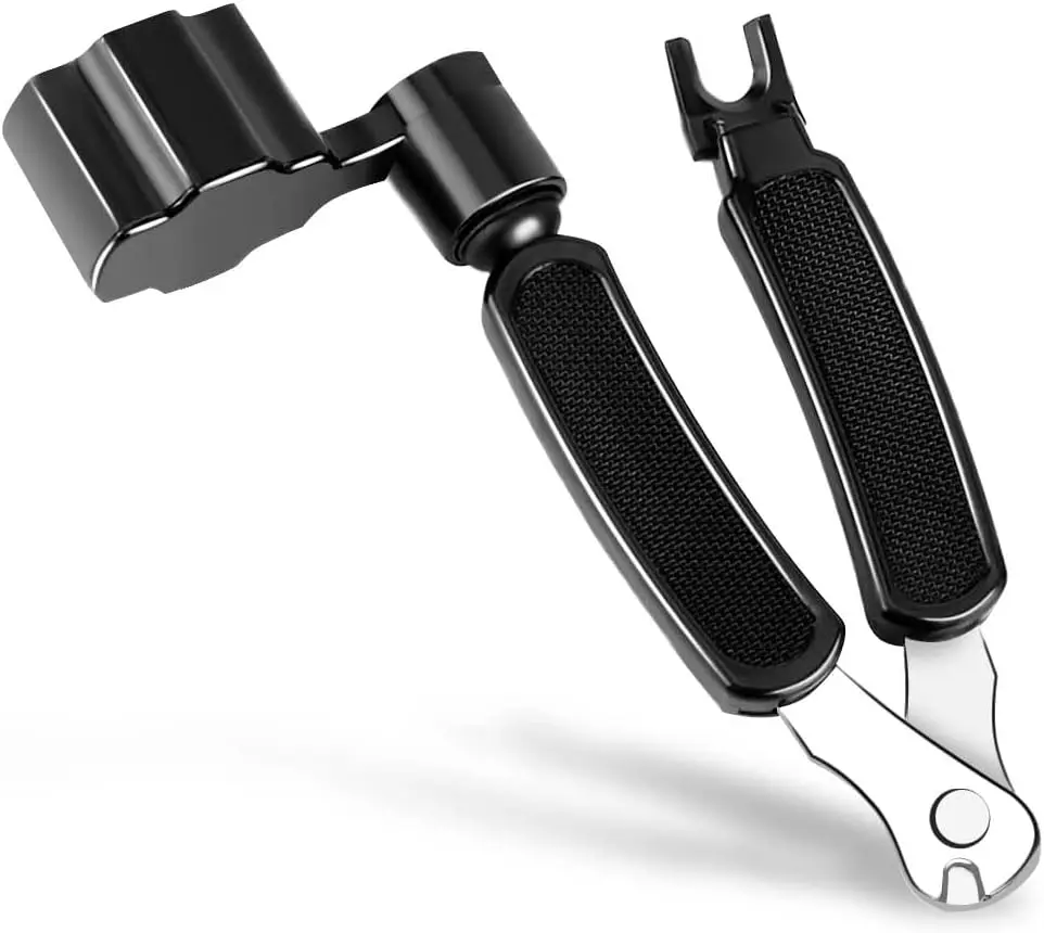 3-in-1 Plastic Guitar Maintenance Tool - Triple Function Instrument Repair Accessory with String Winder, Cutter, Pin Puller for Guitar Strings (Style-A)