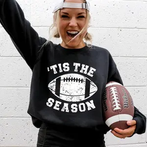 Tis The Season, Football, Sports, Game Day, Big Game, Touchdown, Tailgate Party Sweatshirt, Women's Crew Neck, Crewneck