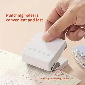 1pc Five-Hole Puncher, Binding Hole Punch Tool for A4 A5 B5 Paper, Handmade Punching Accessory, Office Learning Supplies