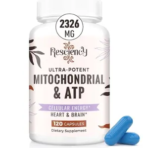 Resciency 2326 MG Mitochondrial Supplements with ATP, Vitamins, CoQ10 & PQQ, More Effective Than Creatine HMB & Nitric Oxide, Energy, Endurance, Strength, Recovery & Muscle, Organic, 120 Capsules