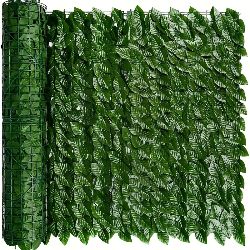 19.7x118inch Expandable Artificial Faux Ivy Privacy Fence Screen - Plastic Hedge Panel with Leaves, Outdoor Garden Home Instant Greenery Decor, Ivy Fencing Panel