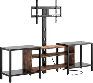 IRONCK 79" TV Stand - Fits 85" TVs, Mount, Power Outlet, 3-Tier Storage