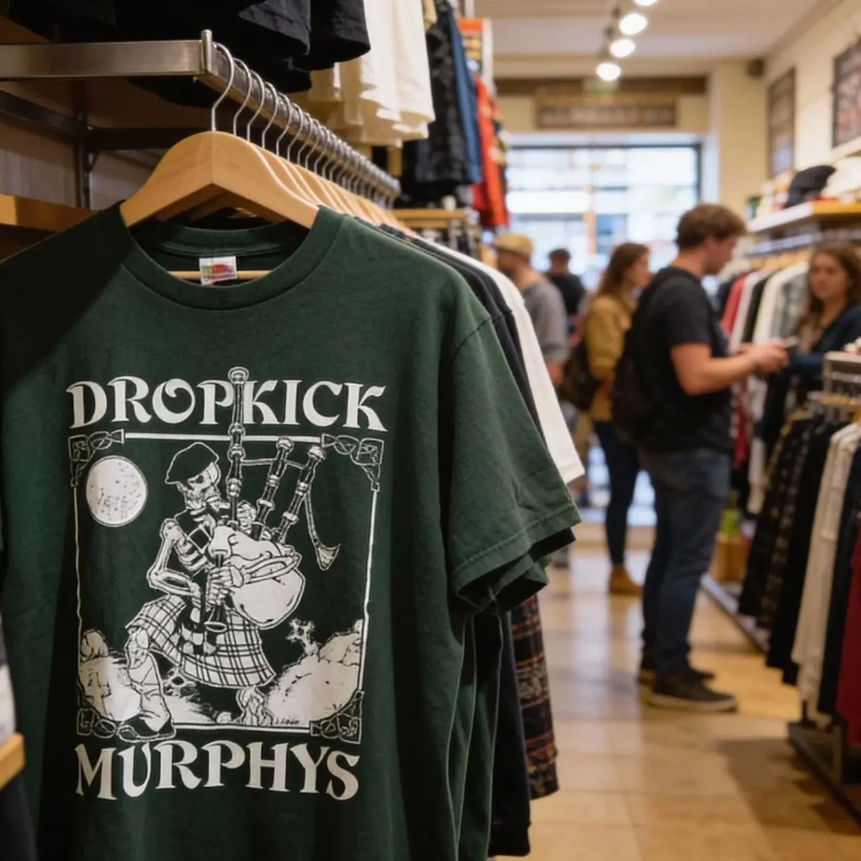 90s Dropkick Murphys Band Short Sleeve Forest Green T shirt Unisex S-5XL 3
