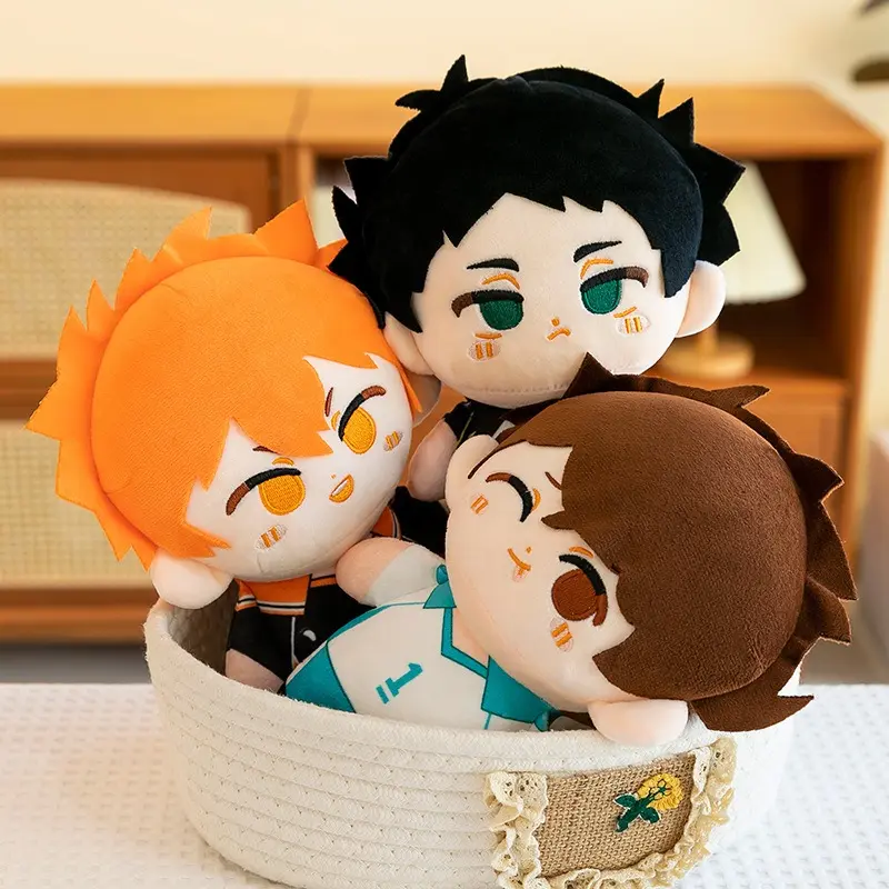 Kawaii Karasuno High Volleyball Boy Soft Plush Desktop Bed Companion Figure Bundle