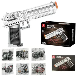 [Freebie] Reobrix Desert Eagle building block model 77001-29 tactical DIY building block handle set, a multi-person strategy collaboration toy, suitable for outdoor team activities, decompression collection and exercise children's hands-on ability