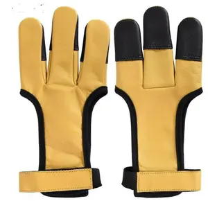 ARCHERY SHOOTING LEATHER GLOVE TOP QUALITY GLOVE 100% REAL LEATHER