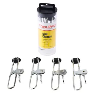 TOOLPRO Spring Steel Lever Action Quick Release Grid Clamps, 4-Pack, for Precise Placement with TP05054 & TP05058 Leveling Lines (Skateboarding Leisure & Outdoor Recreation Equipment), Quick Release Clamp