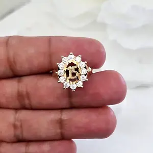 Sweet 15 Ring for Girls 14k Heavy Plated Gold Cubic Zirconia Quinceanera Ring Size 5-10 Lifetime Replacement Guarantee