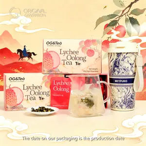 Lychee Oolong Tea (1Carton 40g 4g×10pcs) Cold Brew With Real Lychee Inside No Sugar No Artifical Flavor With Lychee Pear And Oolong Tea