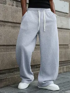 Men's Athleisure Style Bottoms - Casual Loose-Fit Essential Sweatpants, Soft Comfy Baggy Sport Trousers for Everyday Leisure, Weekend Outings