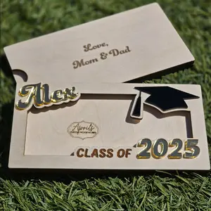 Graduation Gift Money Holder, Money box, Bill Holder, Wooden, grad gift, graduation2025, Piggy