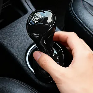 Metal Car Push Start Button Cover, Car Push to Start Button Rocker, Car Joystick Auto Starter Protector,Metal Ball-bar Automotive One-Touch Push to Start Accessories
