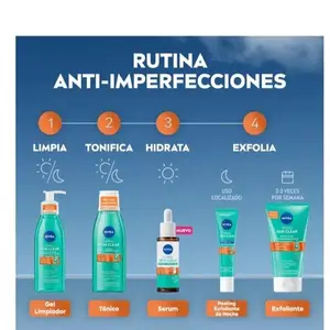 Derma Skin Clear Collection Mexico 5-Piece Anti-Imperfections Skincare Kit - Includes Gel Cleanser Toner Serum Exfoliant for Acne Treatment