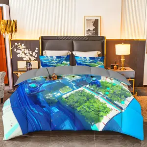3pcs (1 comforter + 2 pillowcases) Microfiber Bedding Set All-Season Ultra-Soft Cozy Hypoallergenic, Wrinkle & Fade Resistant, Easy-Care, Queen/King/Full/Twin Size, Modern Geometric/Abstract Pattern, Premium Durable Fabric for Bedroom Guest Room Home