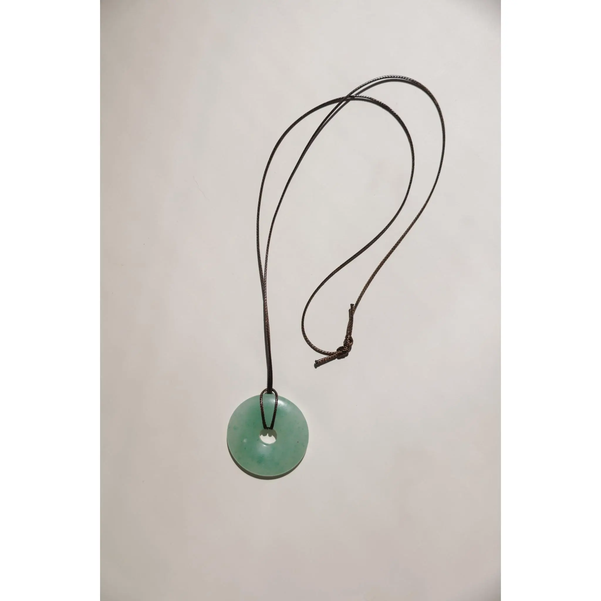 Green Aventurine Cord Pendant Necklace
