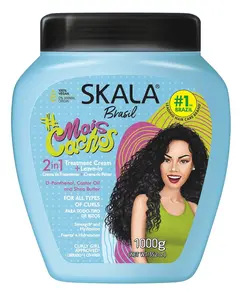 SKALA Mais Cachos for hair type 3ABC - 2 IN 1 Conditioning Treatment Cream & Cream To Comb 35.2oz, BLUE