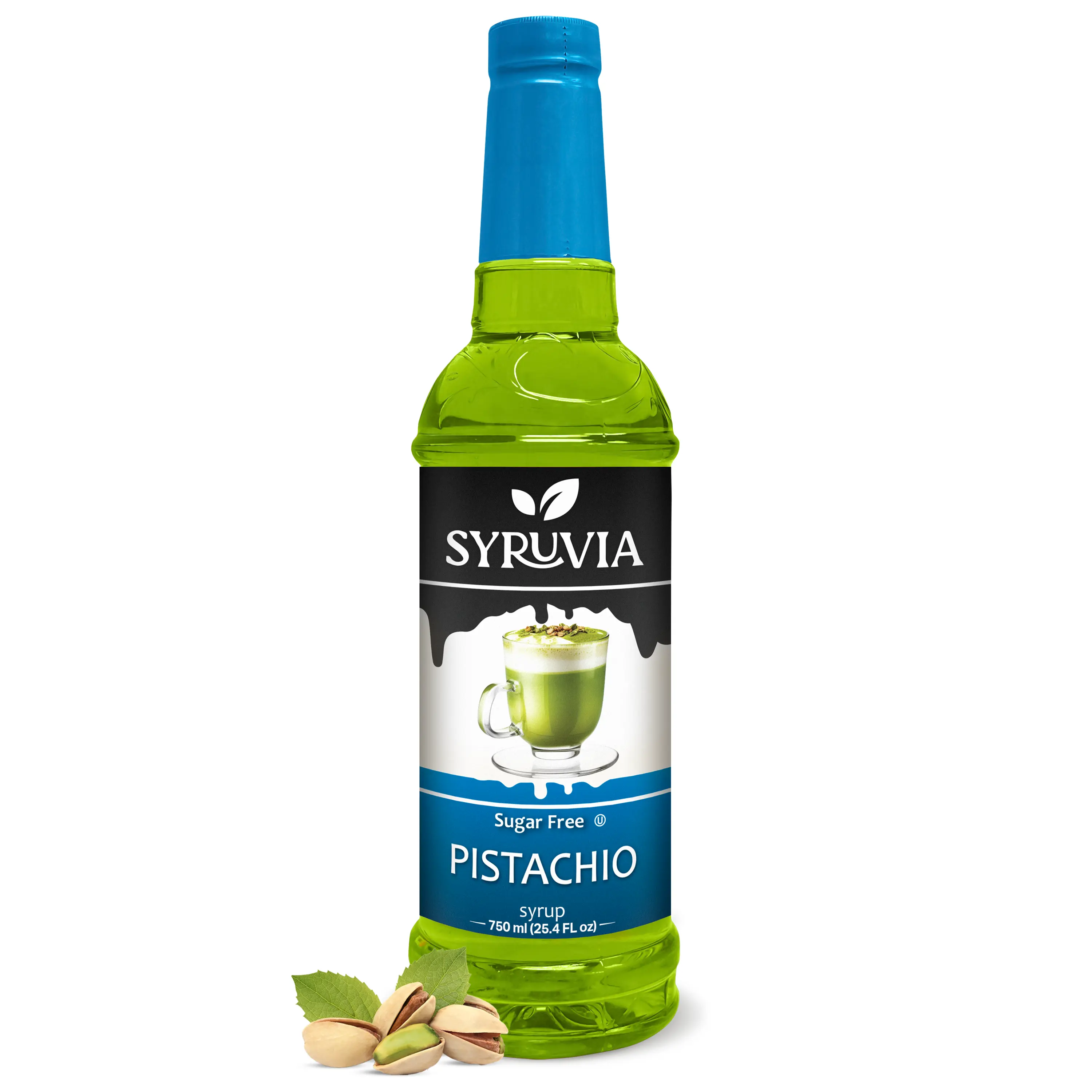 Syruvia Sugar Free Pistachio Syrup for Coffee 25.4 fl oz