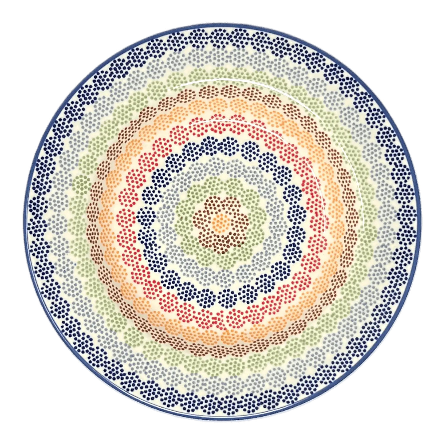Plate, Round, Soup Plate, 9.25" in "Speckled Rainbow" by Manufaktura | T133M-AS37